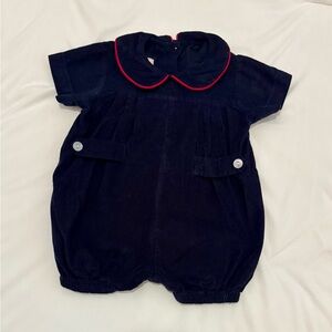 Lullaby Set Navy Corduroy Bubble - Size 18 Months